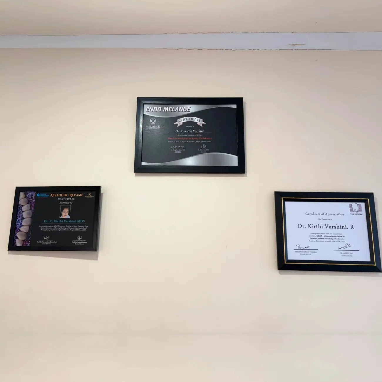 dental certificate for appreciation