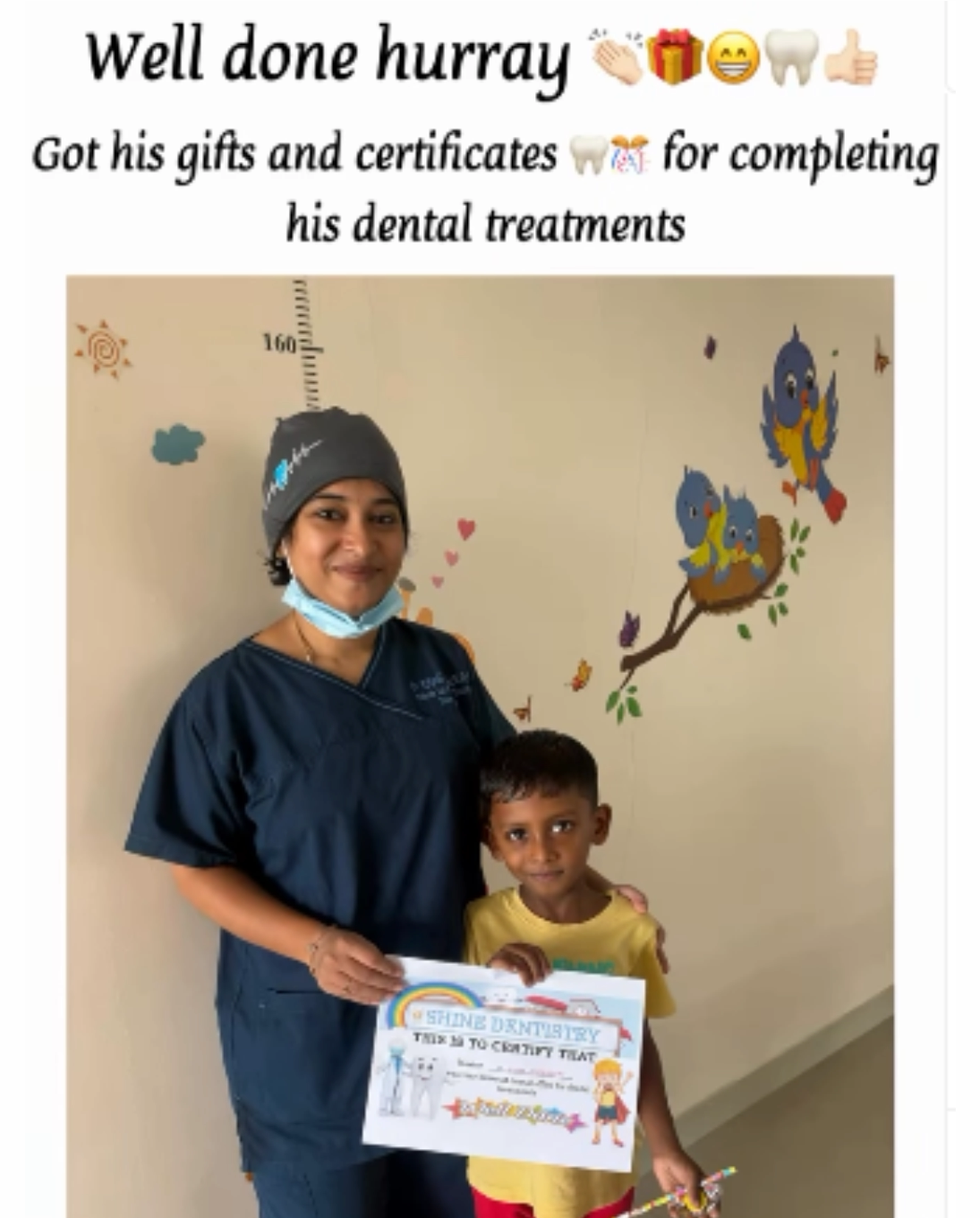 kids dental treatment certificate in Tiruppur